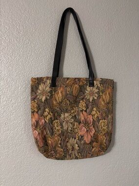 Vintage Floral Tapestry Tote Bag – Unbranded